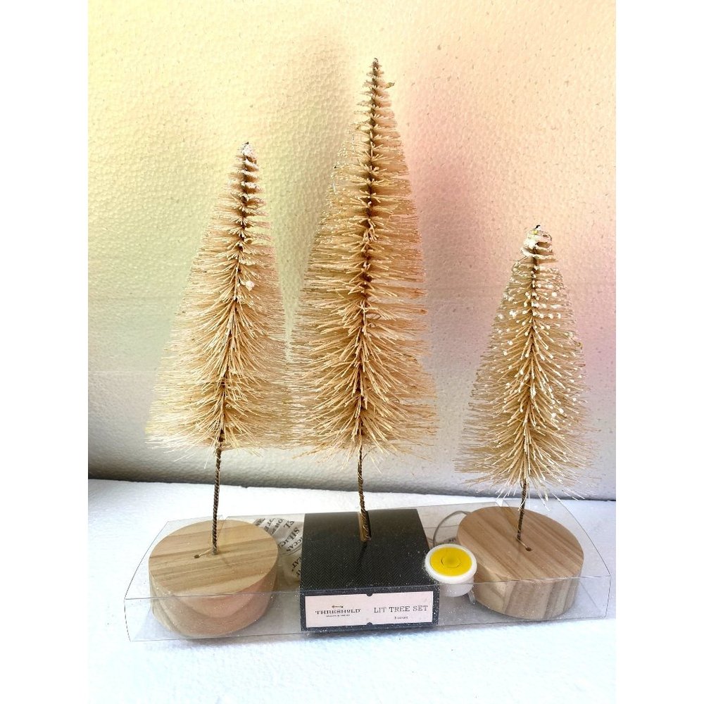 Neutral Bottle Brush Trees, Set 3